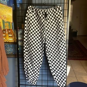 Vans Chamber Joggers Black & White check Sz XL